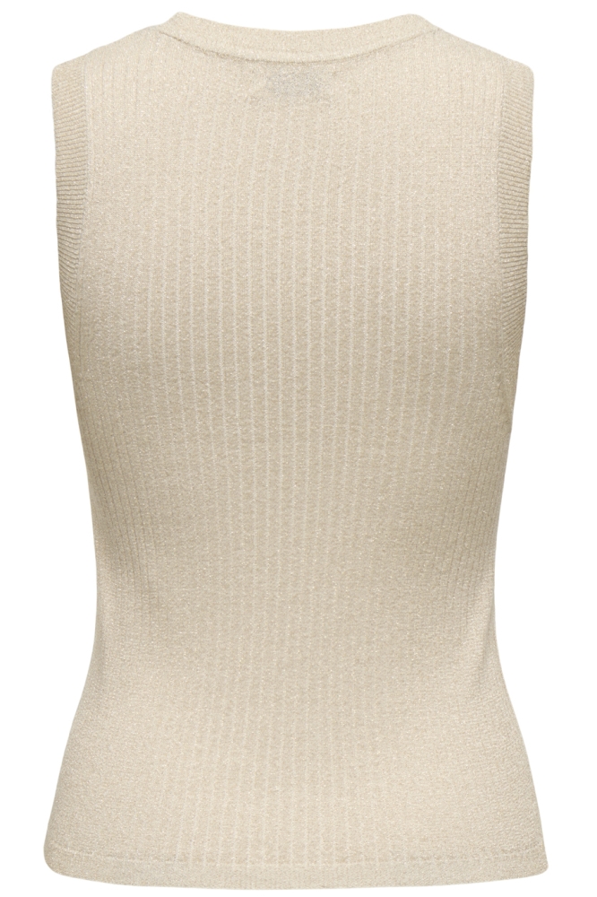 JDYBODILLA S/L O-NECK TOP KNT 15351393 CLOUD DANCER/W GOLD LUR